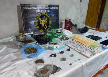 Policía secuestro Cocaína, Marihuana y aprehende a un sujeto