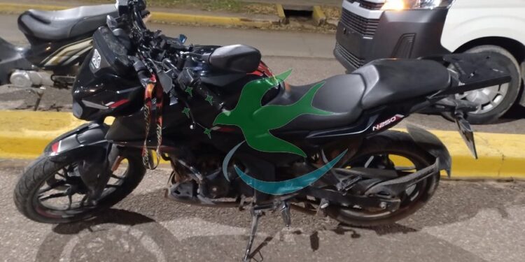 Motociclista lesionado al colisionar un perro