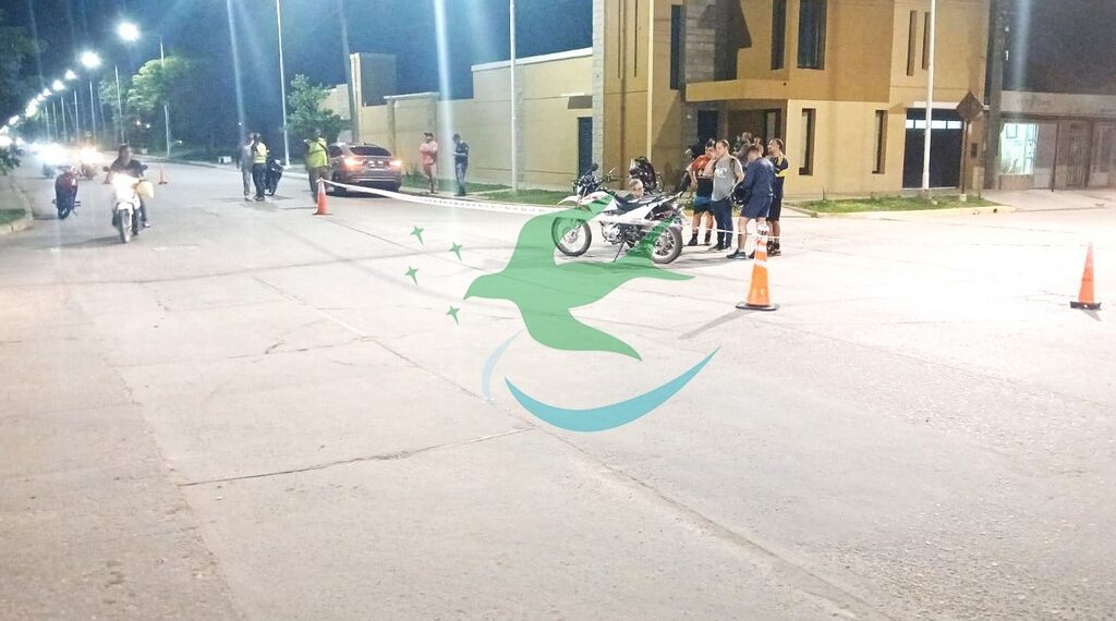 Motociclista lesionado en siniestro vial