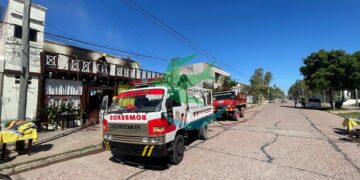 Incendio en comercio gastronómico