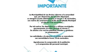 Este viernes 7 no habrá actividad en el municipio