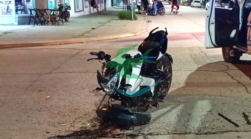 Motociclista lesionado en siniestro vial