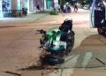 Motociclista lesionado en siniestro vial