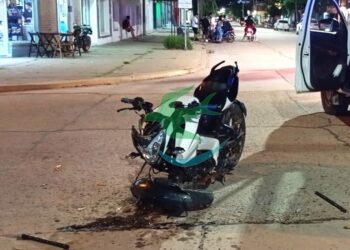 Motociclista lesionado en siniestro vial