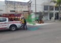 Se incendió una moto en pleno centro