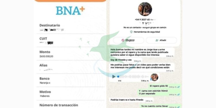 Joven evitó ser estafada en $650.000