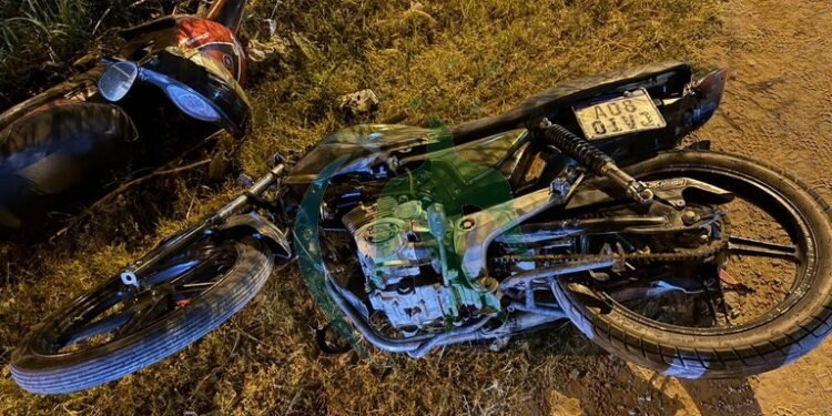 Motociclista con fractura luego de colisionar con otra moto