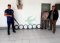 Policía recupera luminarias robadas de una plazoleta Mailín